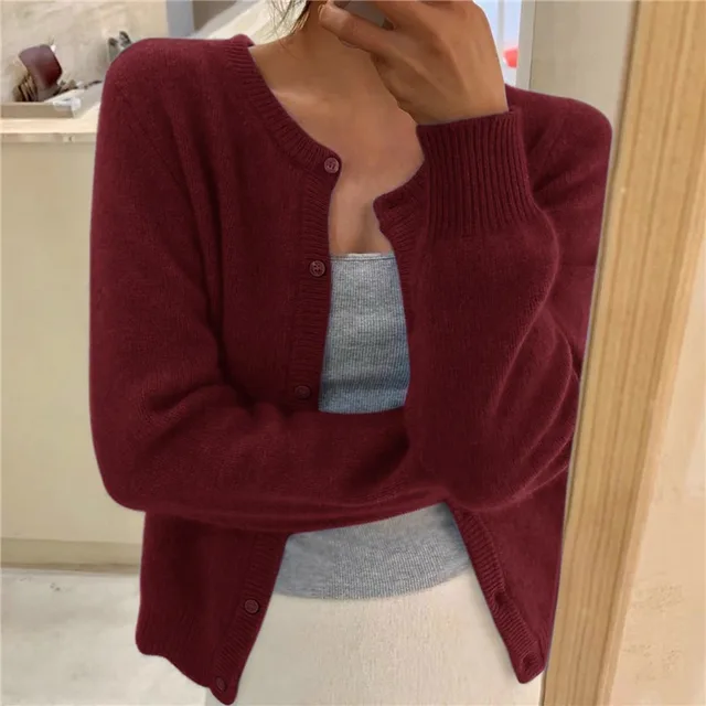 Cora | Women's Cardigan, Soft Knit Button-Front Winter Cardigan