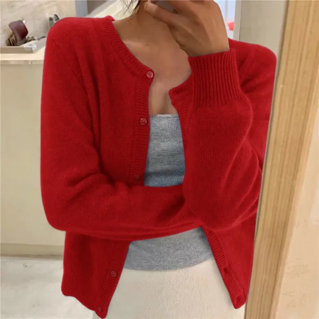 Cora | Women's Cardigan, Soft Knit Button-Front Winter Cardigan