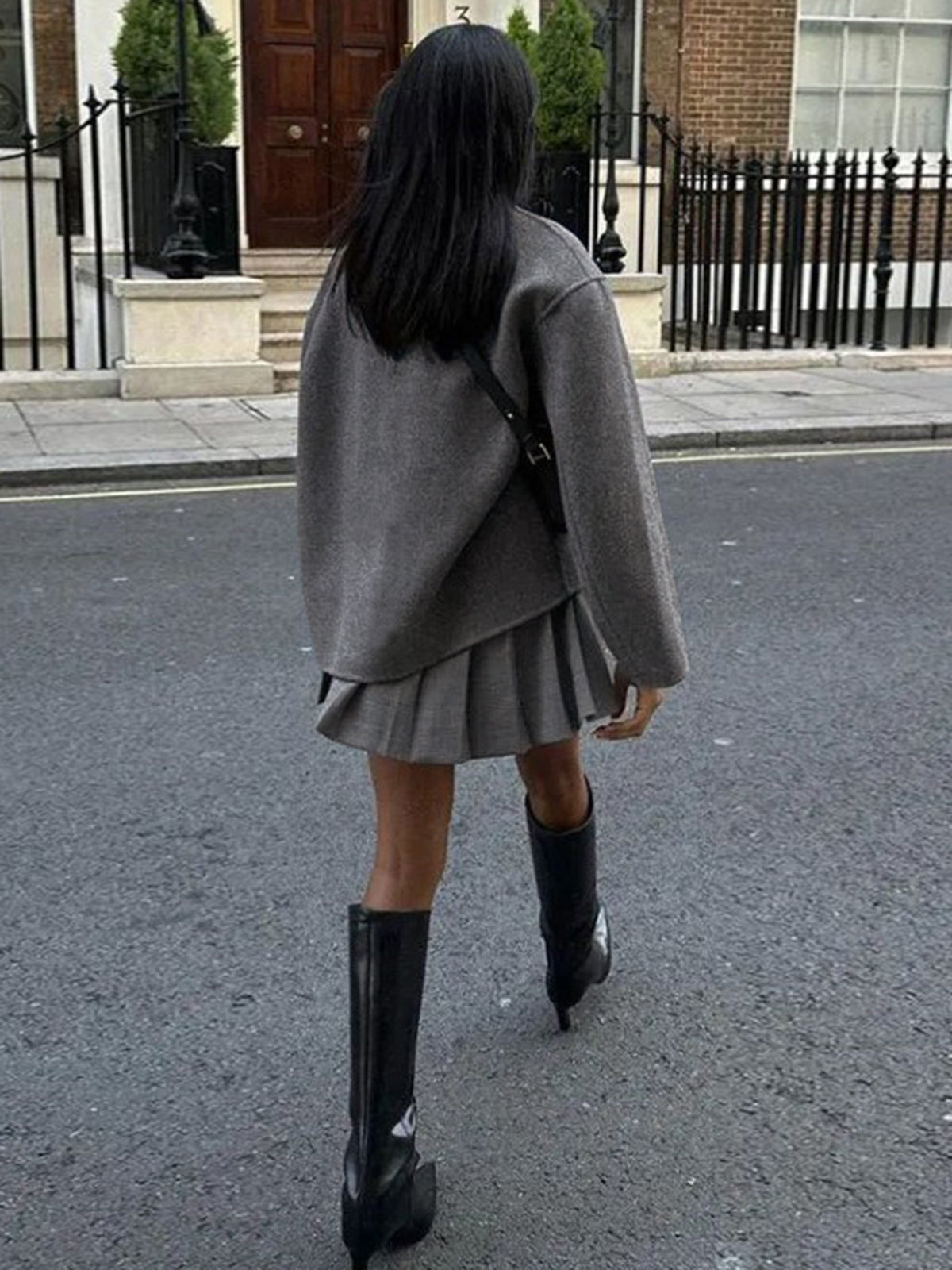Charlene | Women's Double Breasted Pea Coat Stand Collar Autumn Winter
