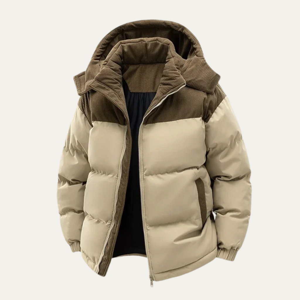 Stonewell | Men's Puffer Jacket, Thick Hooded Winter Jacket