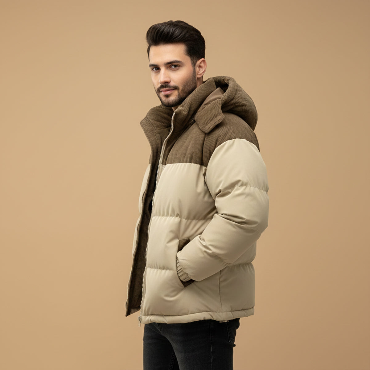 Stonewell | Men's Puffer Jacket, Thick Hooded Winter Jacket