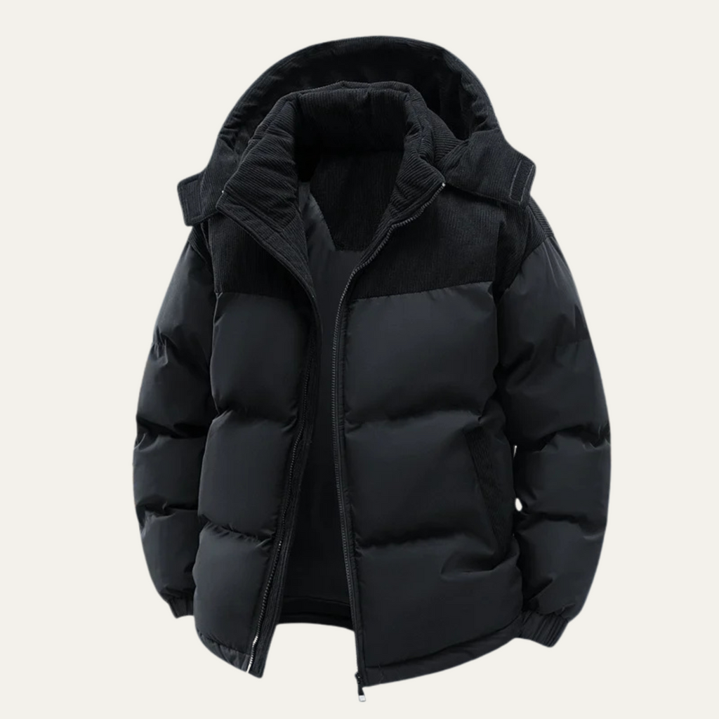 Stonewell | Men's Puffer Jacket, Thick Hooded Winter Jacket