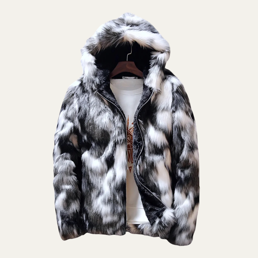 Garda | Men's Hooded Jacket, Elegant Soft Fur Winter Jacket