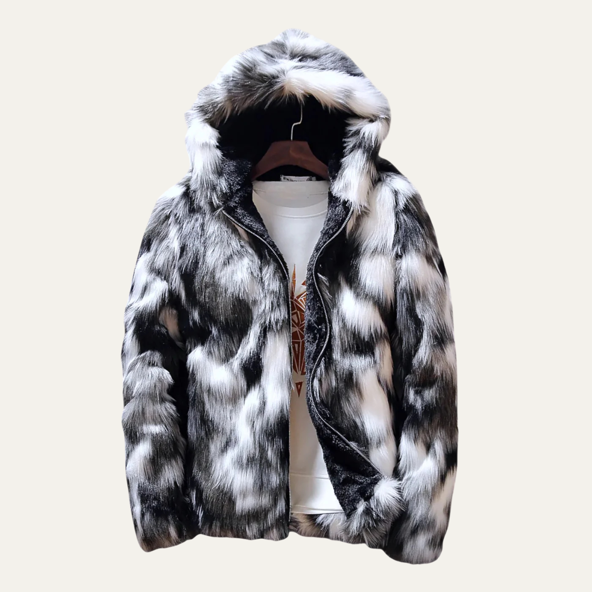 Garda | Men's Hooded Jacket, Elegant Soft Fur Winter Jacket