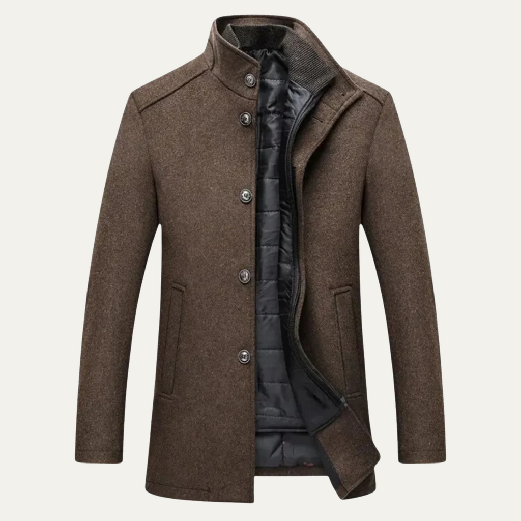 Broadway | Men's Trench Coat, Wool Blend Classic Winter Coat