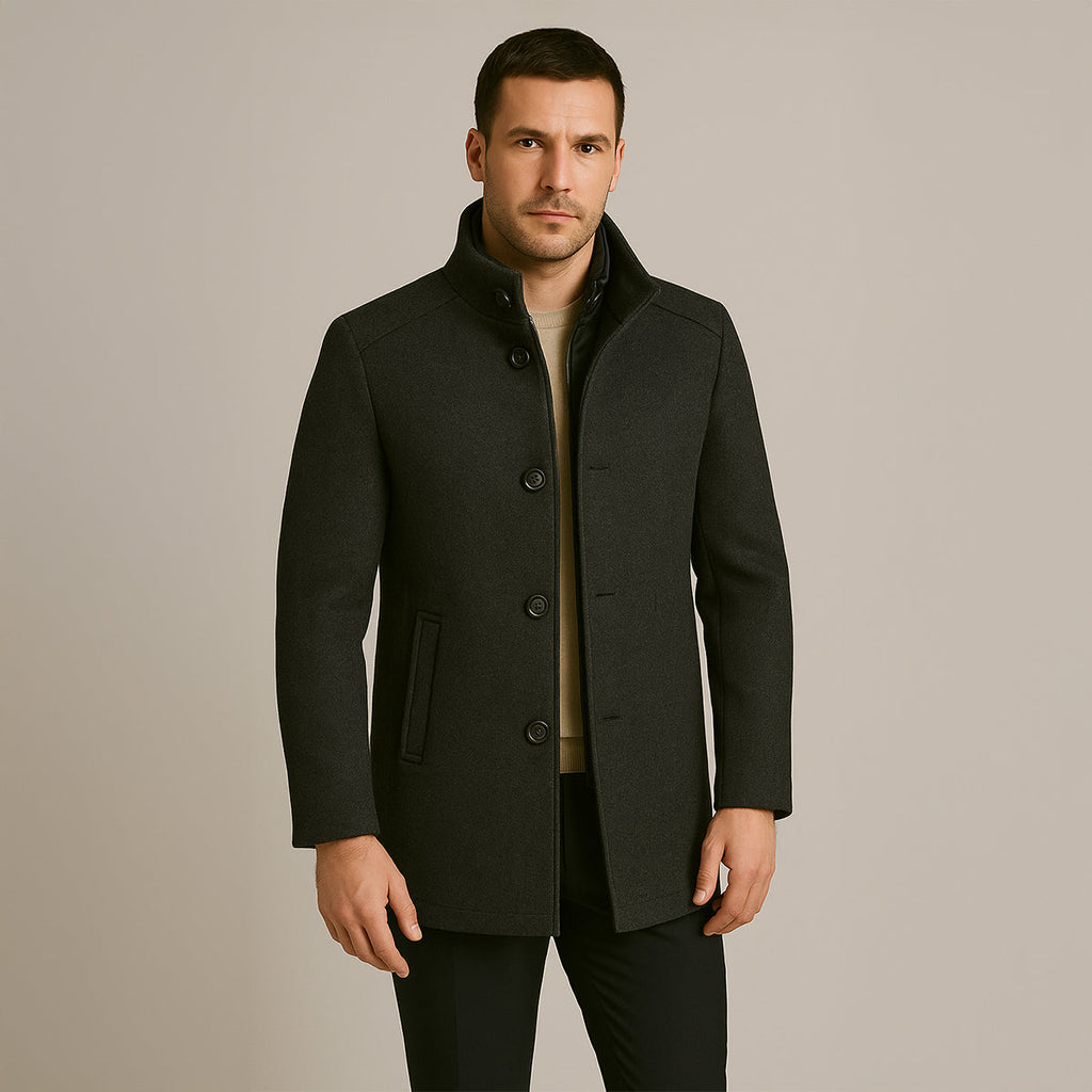 Broadway | Men's Trench Coat, Wool Blend Classic Winter Coat