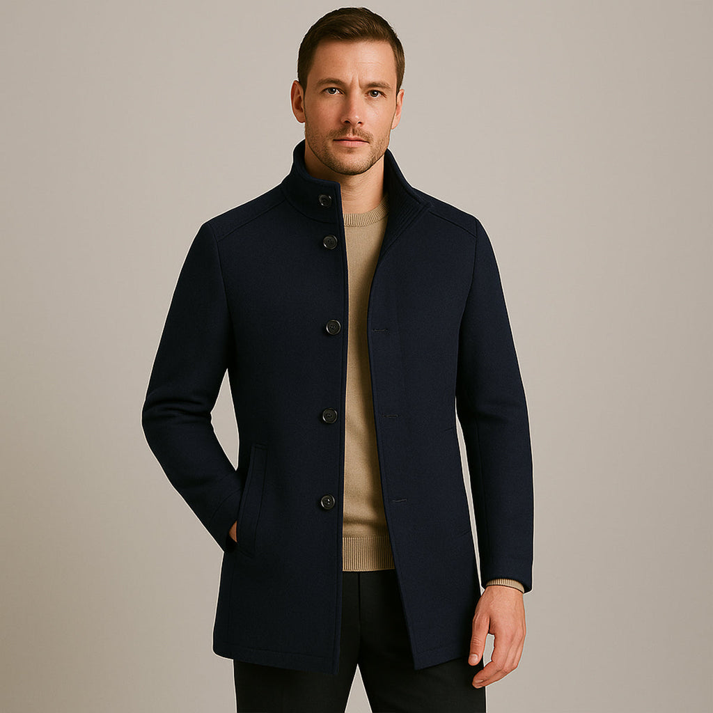 Broadway | Men's Trench Coat, Wool Blend Classic Winter Coat