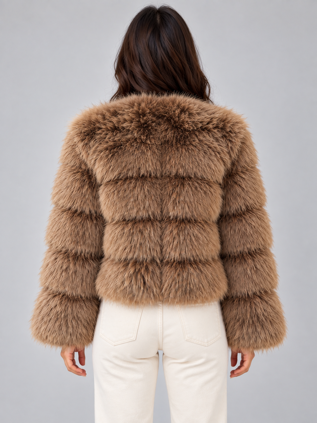 Cosima | Women's Faux Fur Jacket Plush Cropped Winter Coat