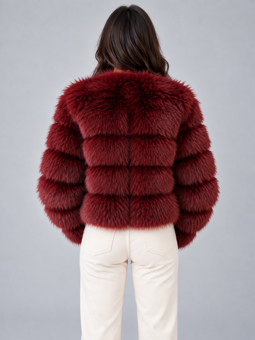 Cosima | Women's Faux Fur Jacket Plush Cropped Winter Coat