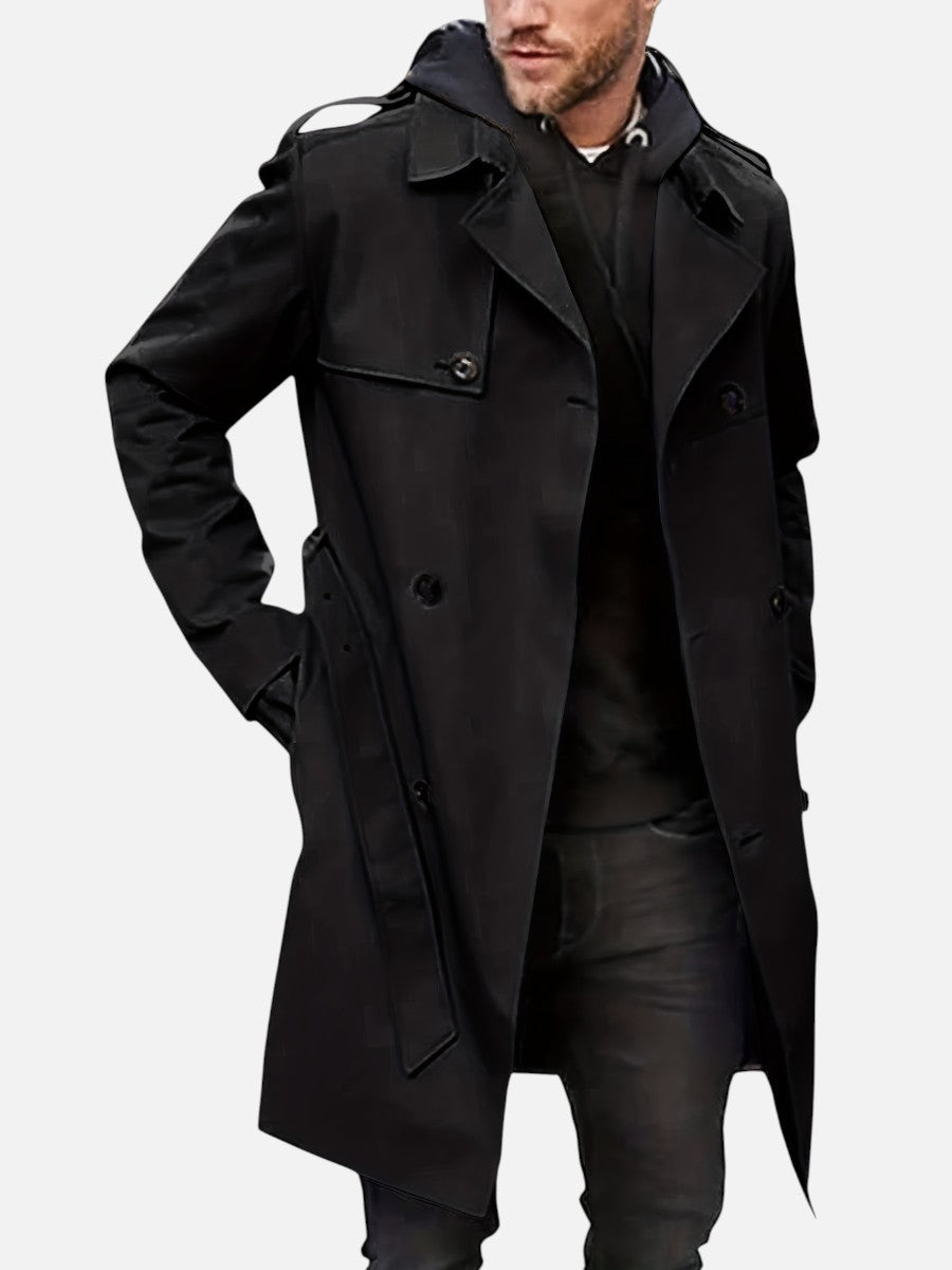Bruno | Men's Tailored Double-Breasted Trench Coat, Winter Coat