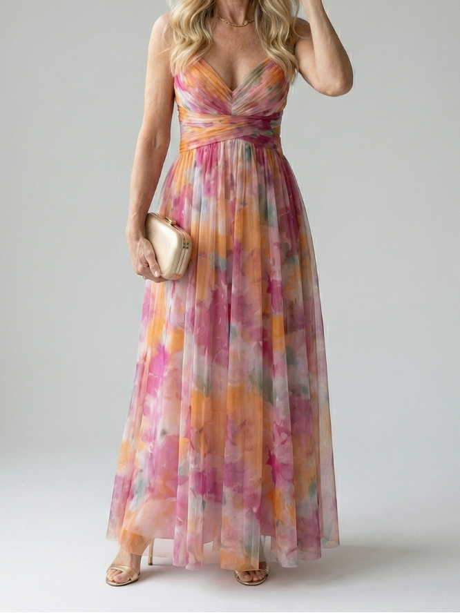Adele | Women's Soft Wrap Maxi Dress, Flowy Summer Dress