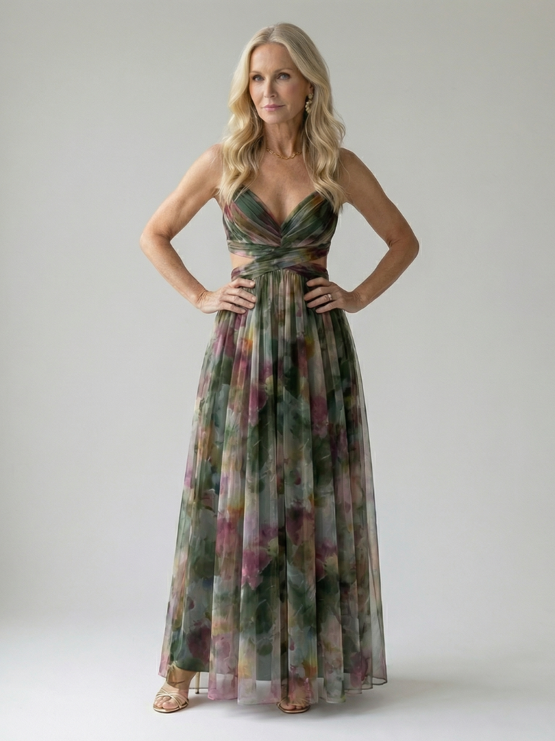 Adele | Women's Soft Wrap Maxi Dress, Flowy Summer Dress
