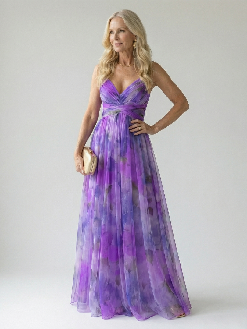 Adele | Women's Soft Wrap Maxi Dress, Flowy Summer Dress