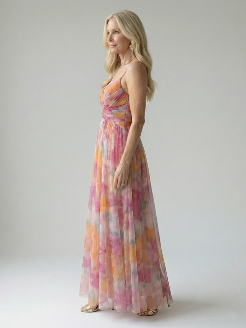 Adele | Women's Soft Wrap Maxi Dress, Flowy Summer Dress