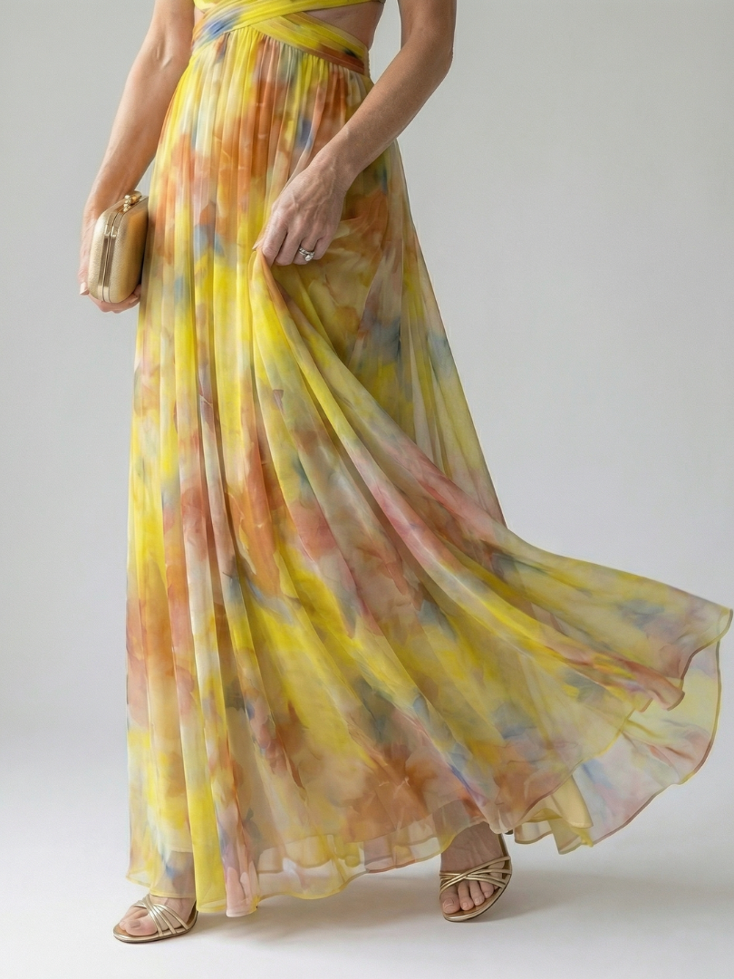 Adele | Women's Soft Wrap Maxi Dress, Flowy Summer Dress