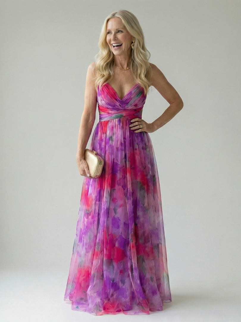Adele | Women's Soft Wrap Maxi Dress, Flowy Summer Dress