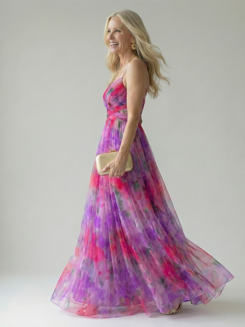 Adele | Women's Soft Wrap Maxi Dress, Flowy Summer Dress