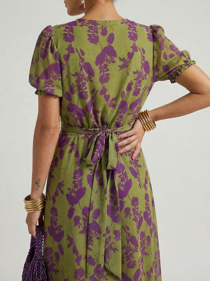 Willow | Women's Relaxed Floral Midi Dress, Summer Dress - Floral