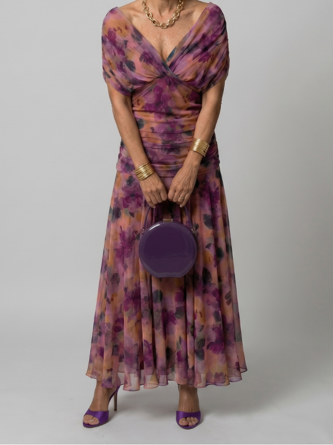 Sabine | Women's Off Shoulder Flow Midi Dress, Summer Dress