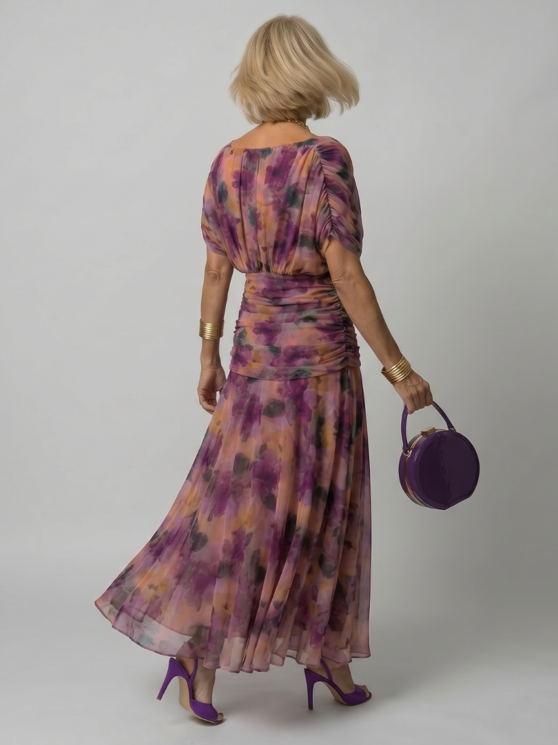 Sabine | Women's Off Shoulder Flow Midi Dress, Summer Dress