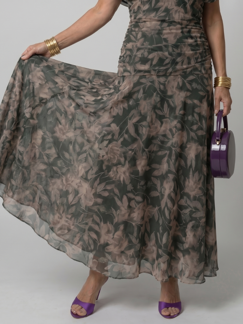 Sabine | Women's Off Shoulder Flow Midi Dress, Summer Dress