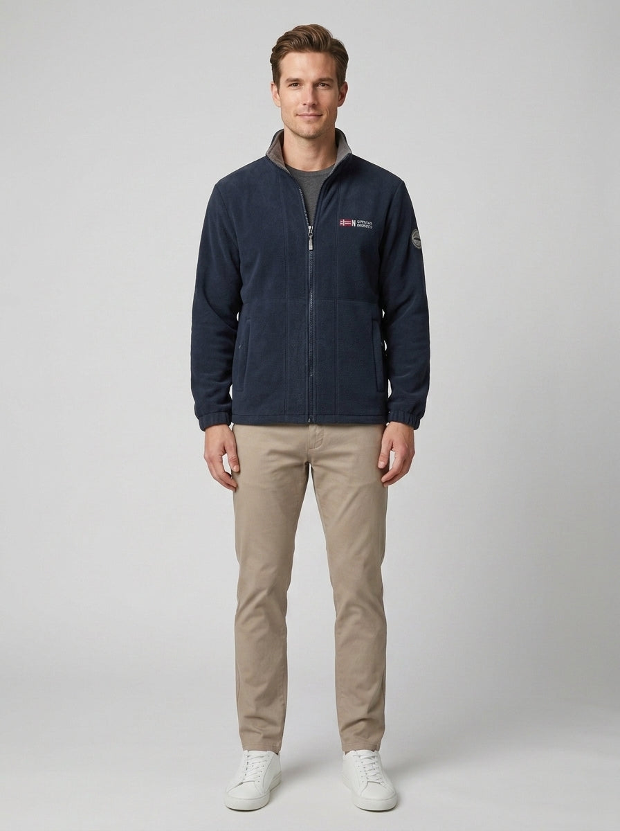Julius | Men's Fleece Jacket, Outdoor Warm Zip Jacket - Front [Lystr 6a74534eec197044ccb0df9b:front]