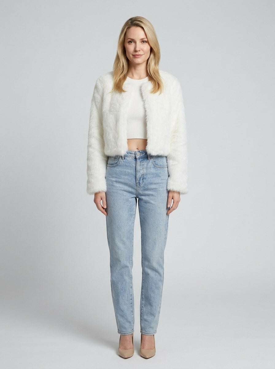 Vera | Women's Luxe Faux Fur Jacket, Soft Winter Jacket - Front [Lystr 6a746730f68a7fe40475b4c8:front]