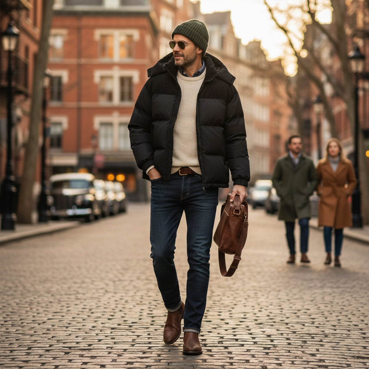 Stonewell | Men's Puffer Jacket, Thick Hooded Winter Jacket