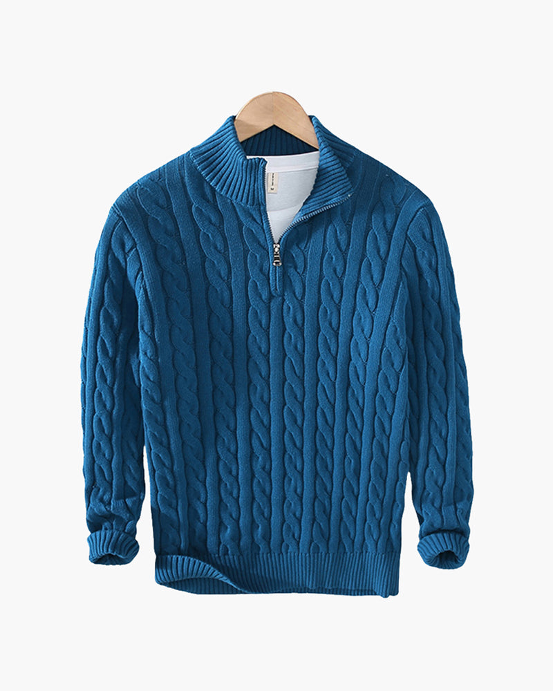Verbier | Men's Half-Zip Sweater, Old Money Winter Knit