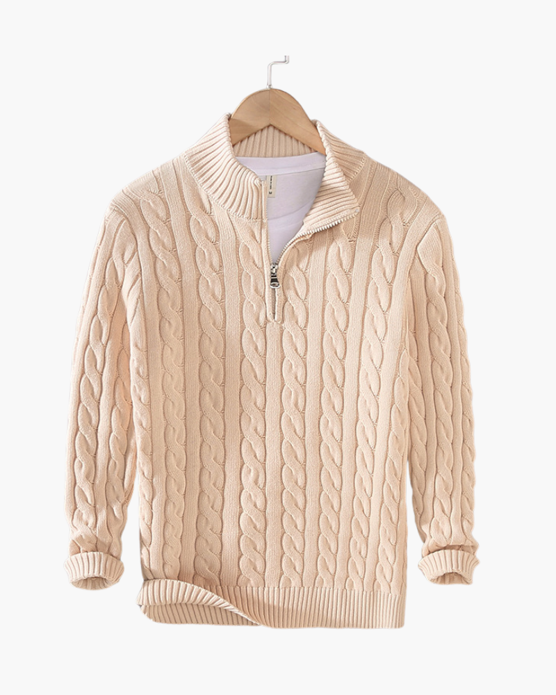 Verbier | Men's Half-Zip Sweater, Old Money Winter Knit