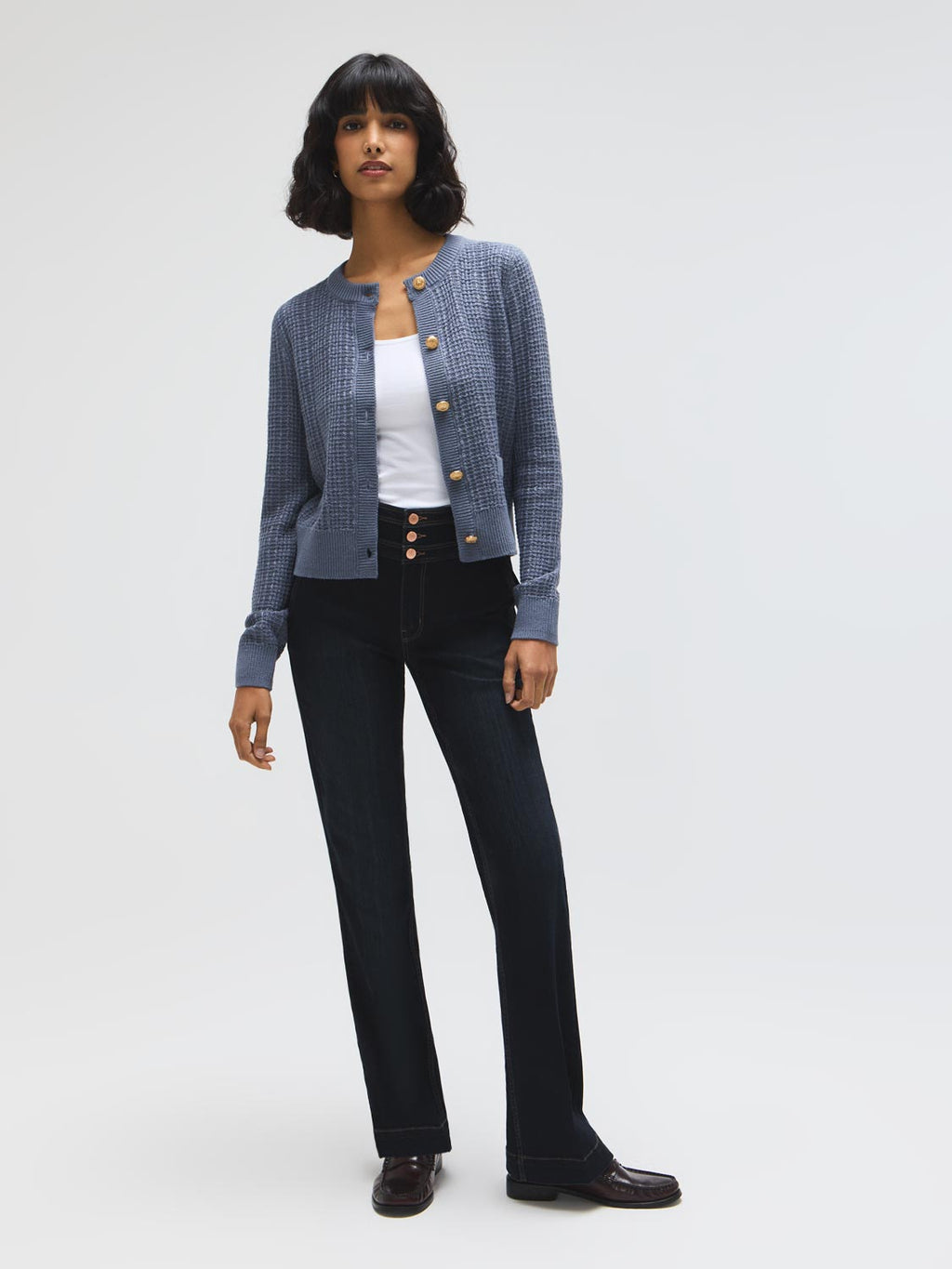 Odette | Women's Cardigan, Cotton Blend Button-Front Winter Cardigan
