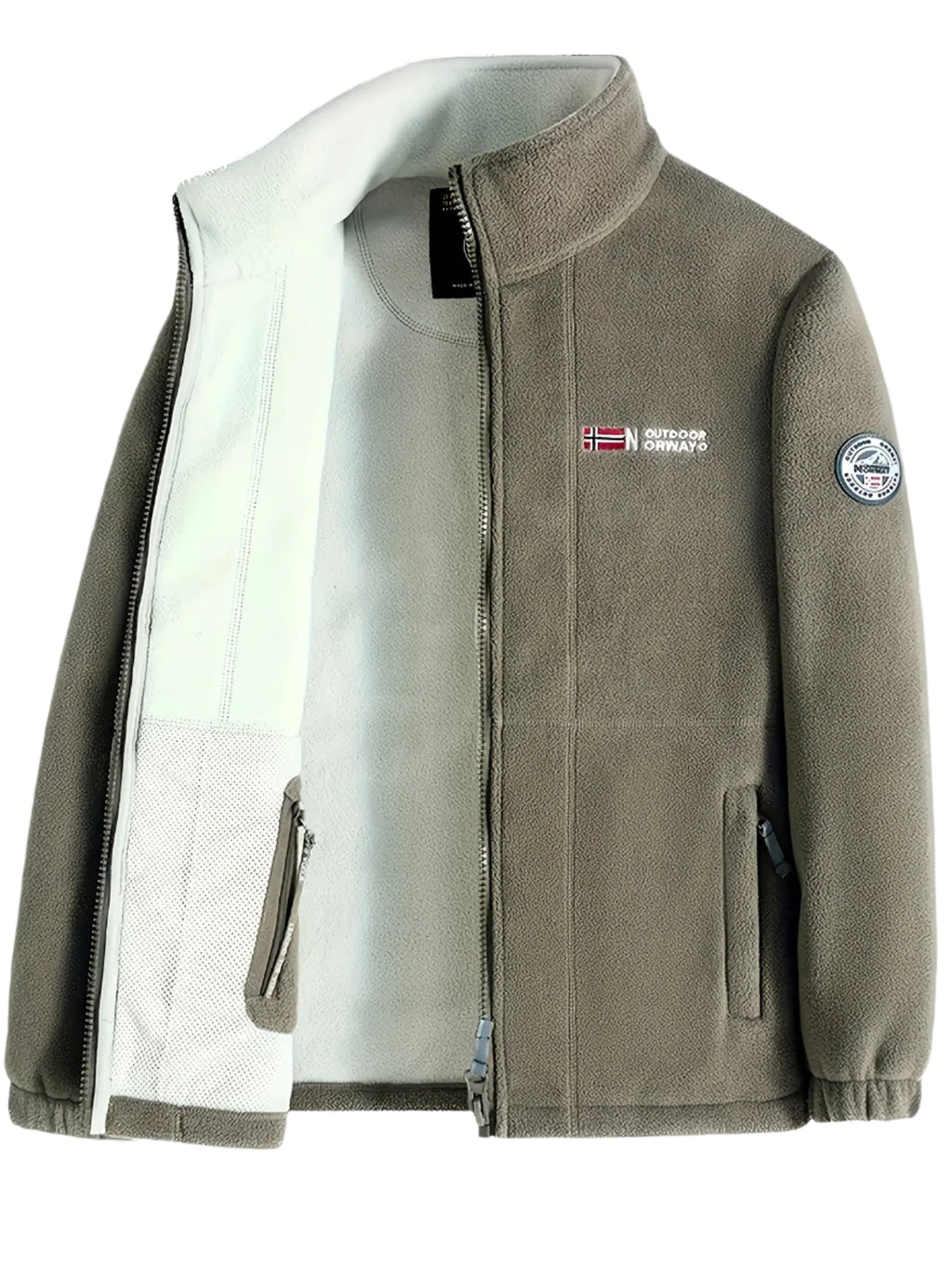 Julius | Men's Fleece Jacket, Outdoor Warm Zip Jacket
