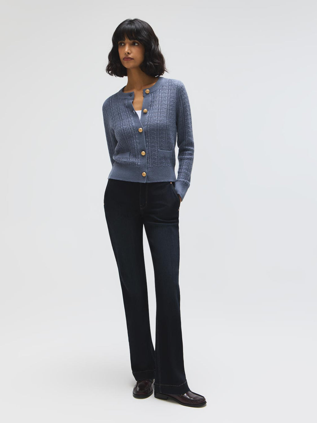 Odette | Women's Cardigan, Cotton Blend Button-Front Winter Cardigan