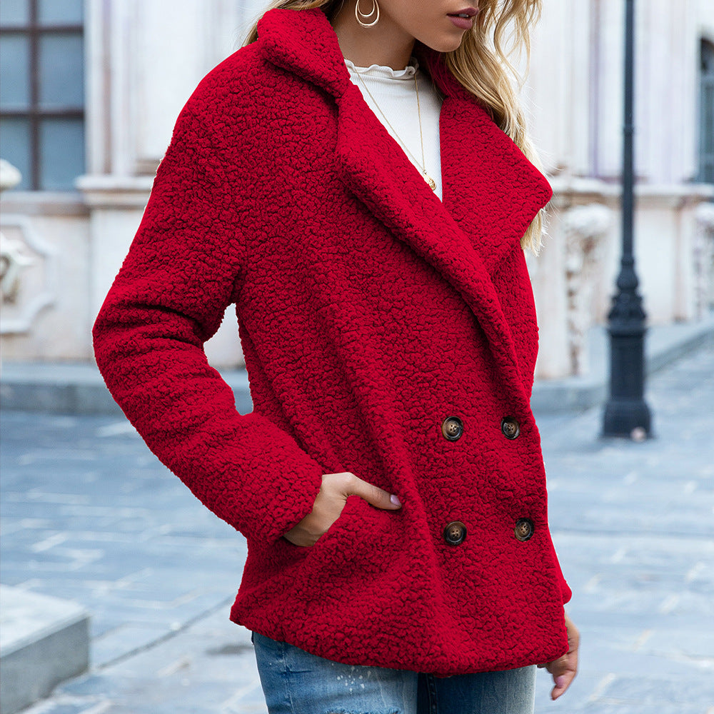 Lottie | Women's Teddy Faux Fur Jacket, Cropped Winter Jacket