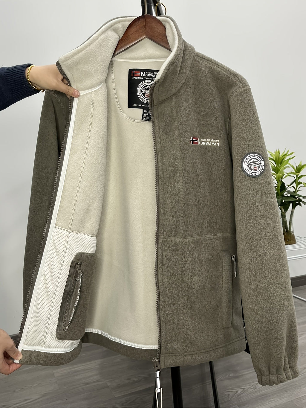 Julius | Men's Fleece Jacket, Outdoor Warm Zip Jacket