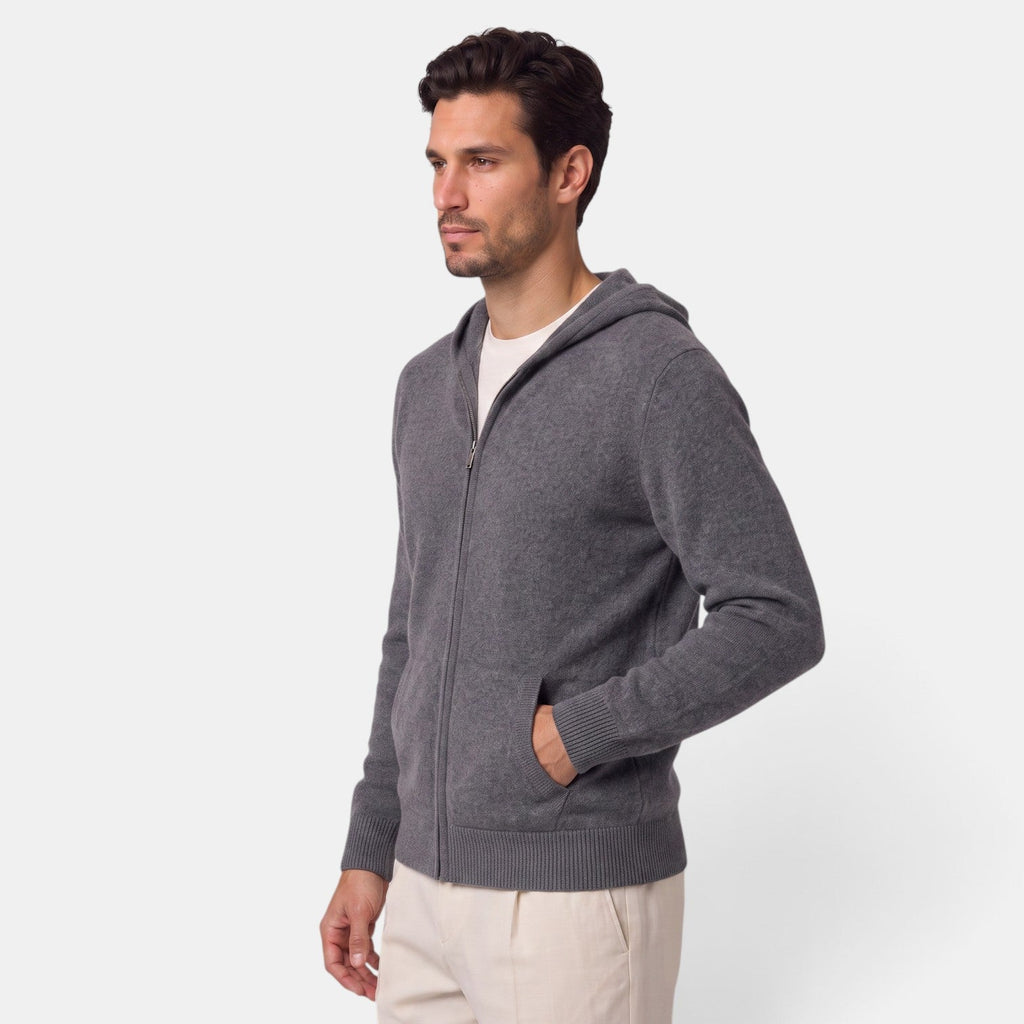 Mateo | Men's Merino Wool Zip Jacket, Lightweight Winter Knit