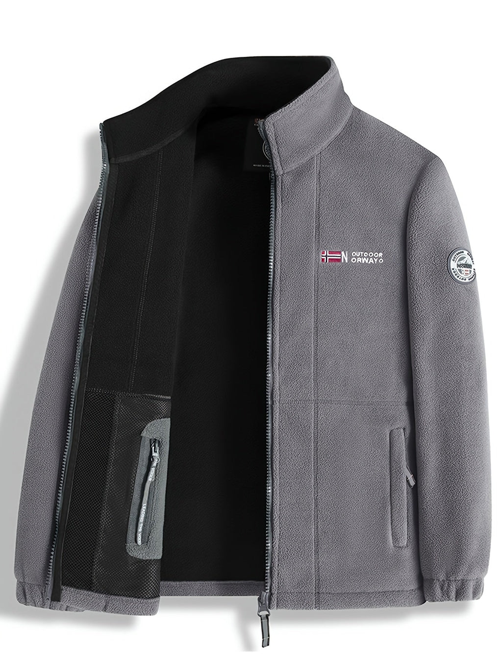 Julius | Men's Fleece Jacket, Outdoor Warm Zip Jacket