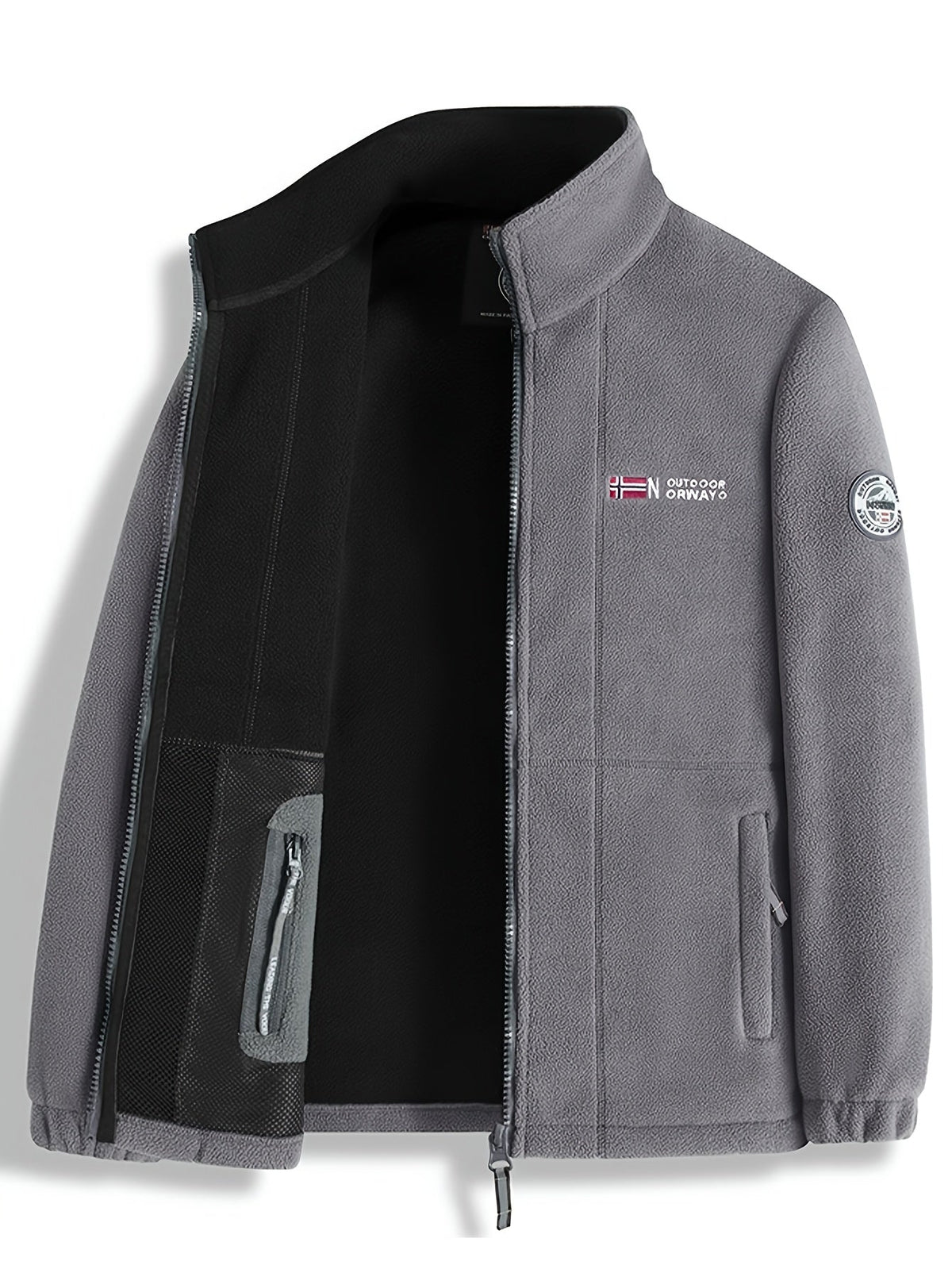 Julius | Men's Fleece Jacket, Outdoor Warm Zip Jacket