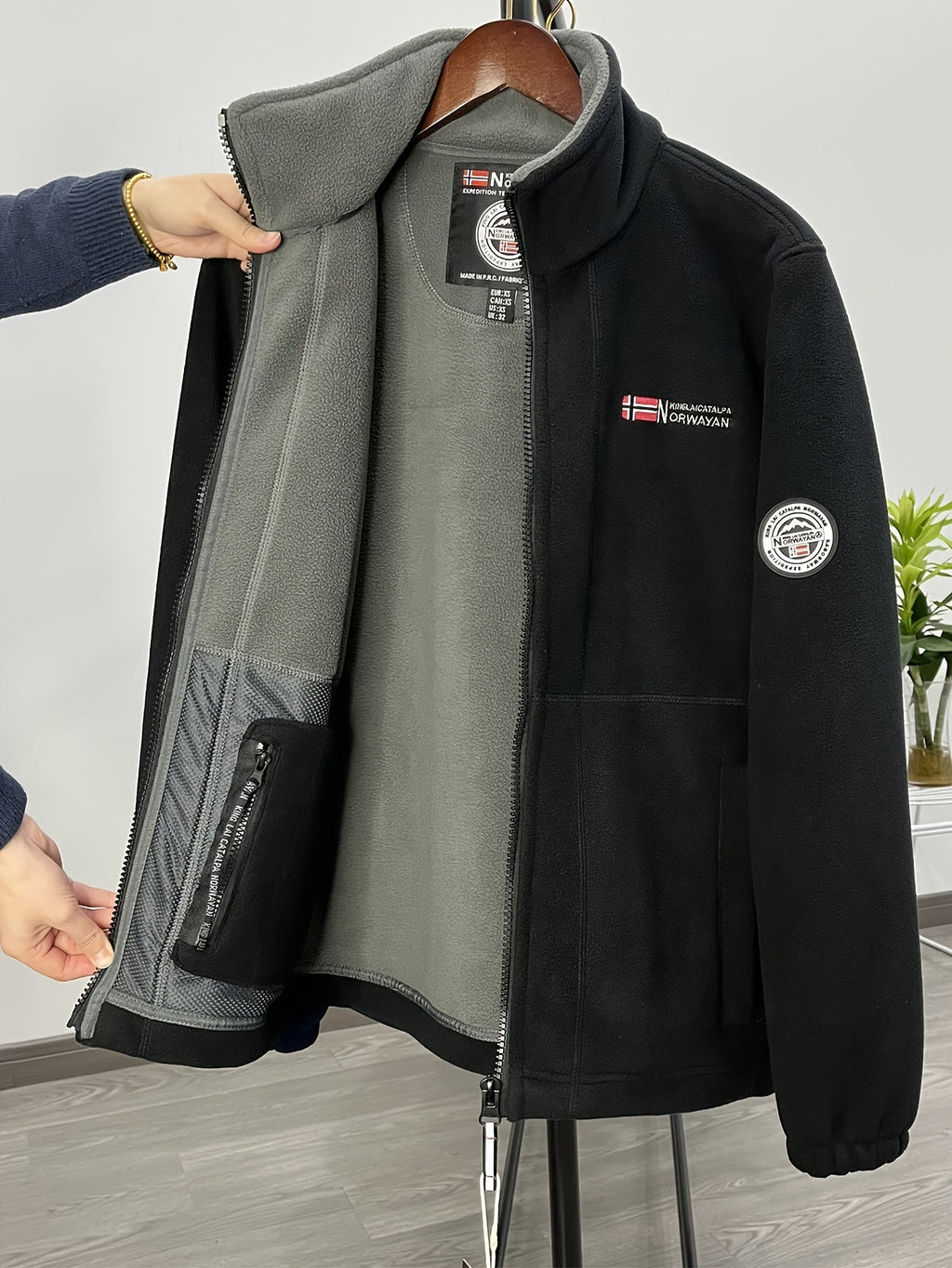 Julius | Men's Fleece Jacket, Outdoor Warm Zip Jacket