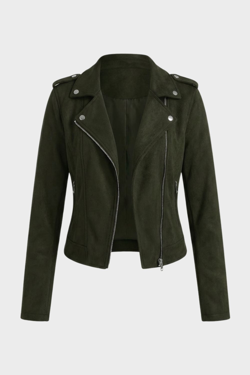 Robyn | Women's Leather Biker Jacket, Zip-Up Winter Jacket