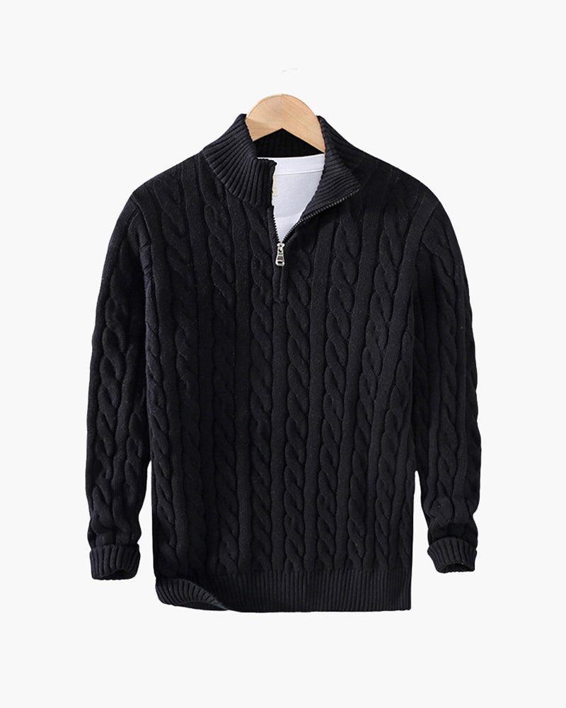 Verbier | Men's Half-Zip Sweater, Old Money Winter Knit