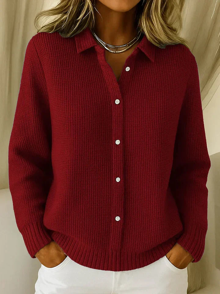Harlow | Women's Cozy Knit Cardigan Button Front Longline Casual Winter