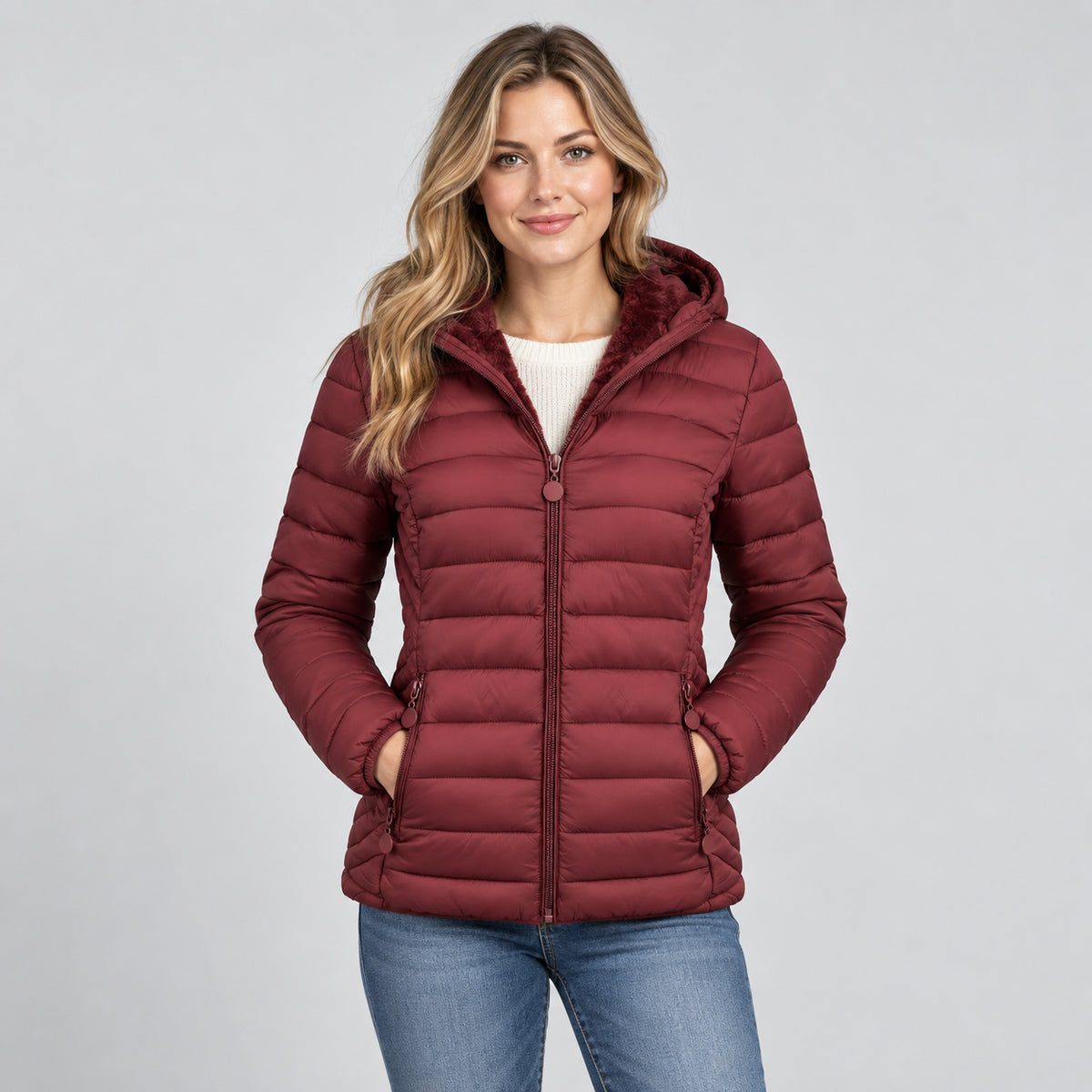 Ivy | Women's Padded Hooded Jacket Lightweight Commuter Coat