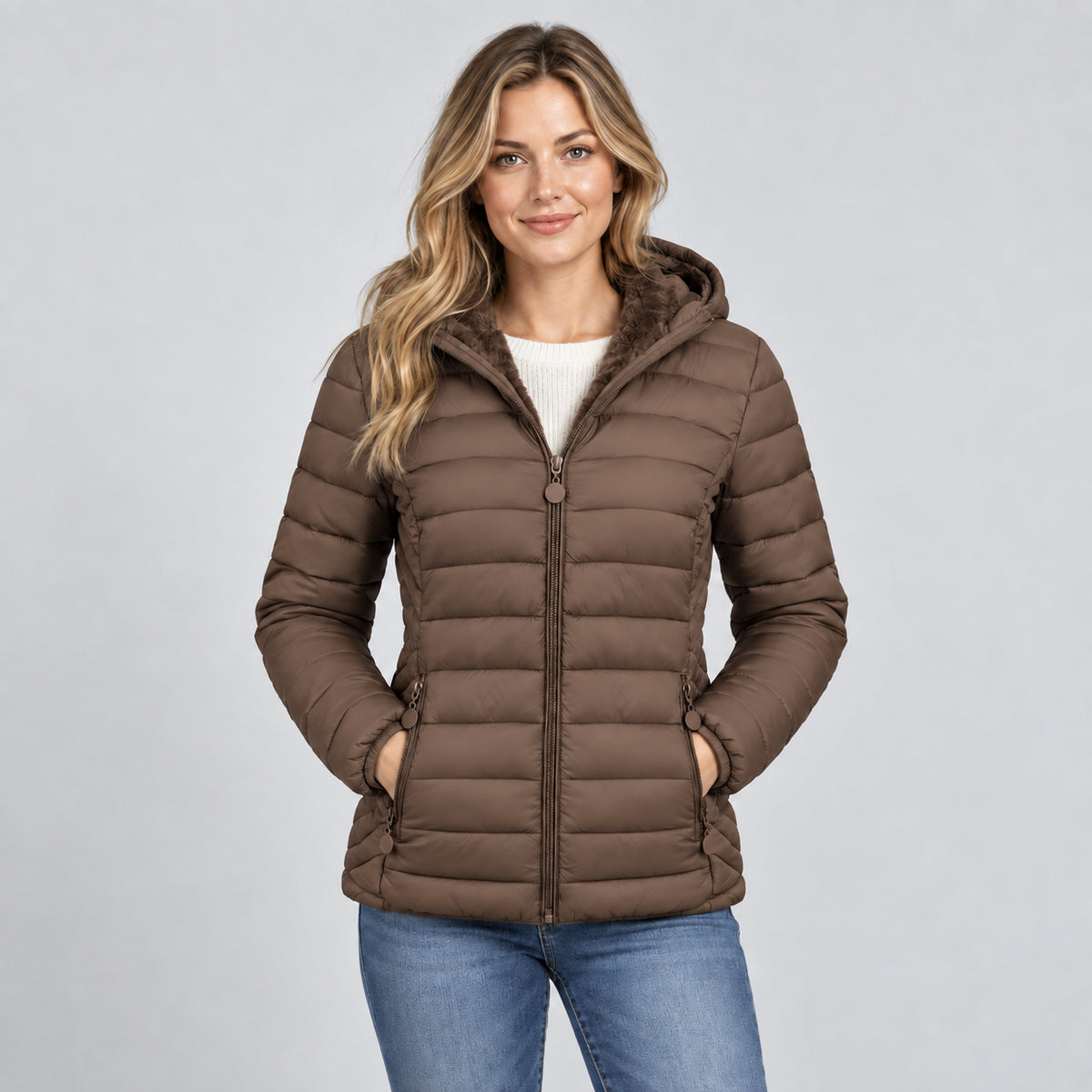Ivy | Women's Padded Hooded Jacket Lightweight Commuter Coat
