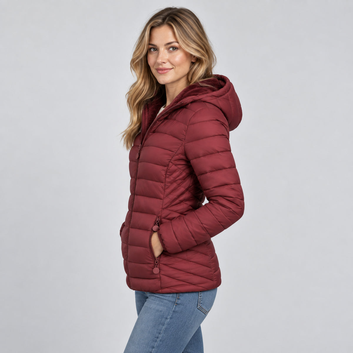 Ivy | Women's Padded Hooded Jacket Lightweight Commuter Coat