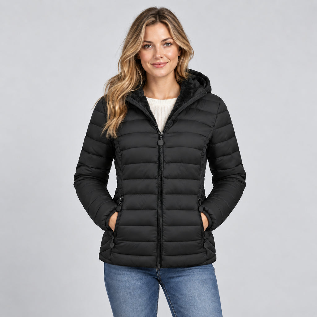 Ivy | Women's Padded Hooded Jacket Lightweight Commuter Coat
