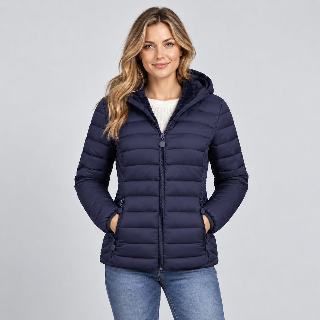 Ivy | Women's Padded Hooded Jacket Lightweight Commuter Coat