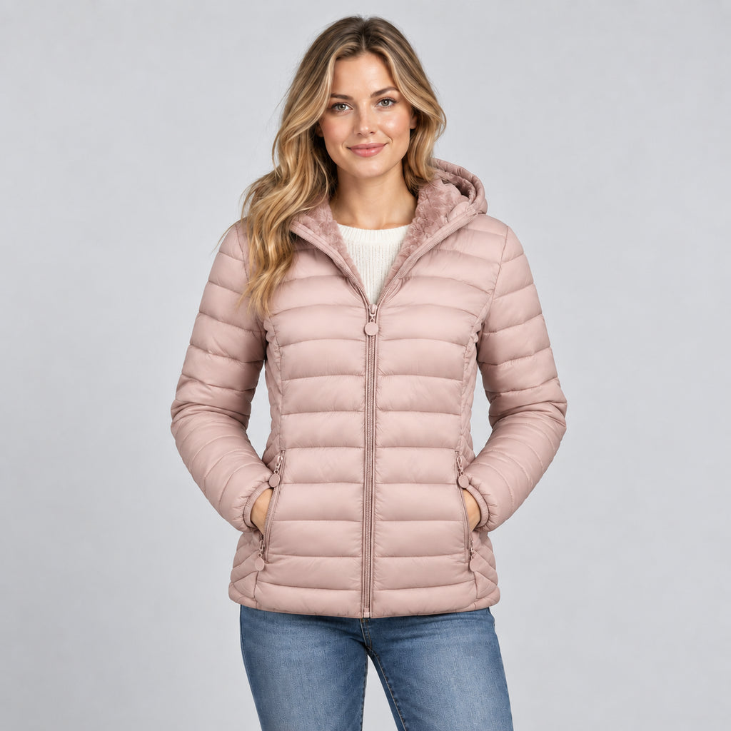 Ivy | Women's Padded Hooded Jacket Lightweight Commuter Coat