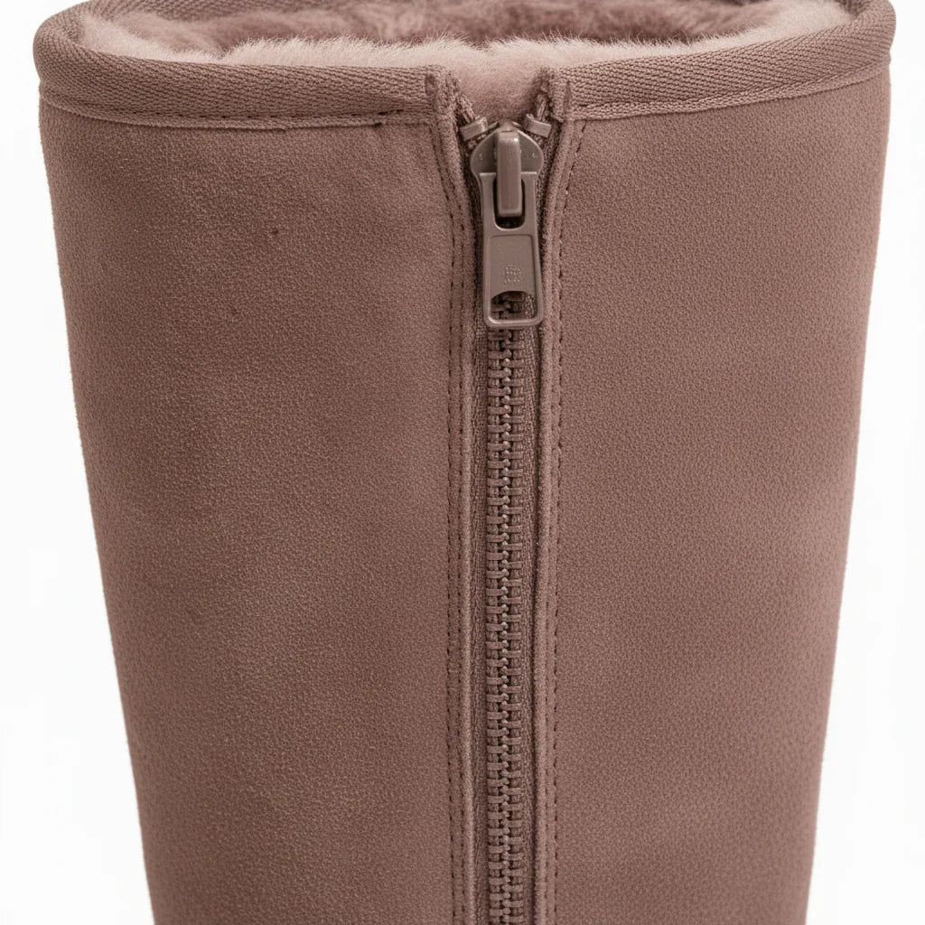 Josie | Women's Sheepskin Boots Waterproof Suede Side Zip Autumn Winter