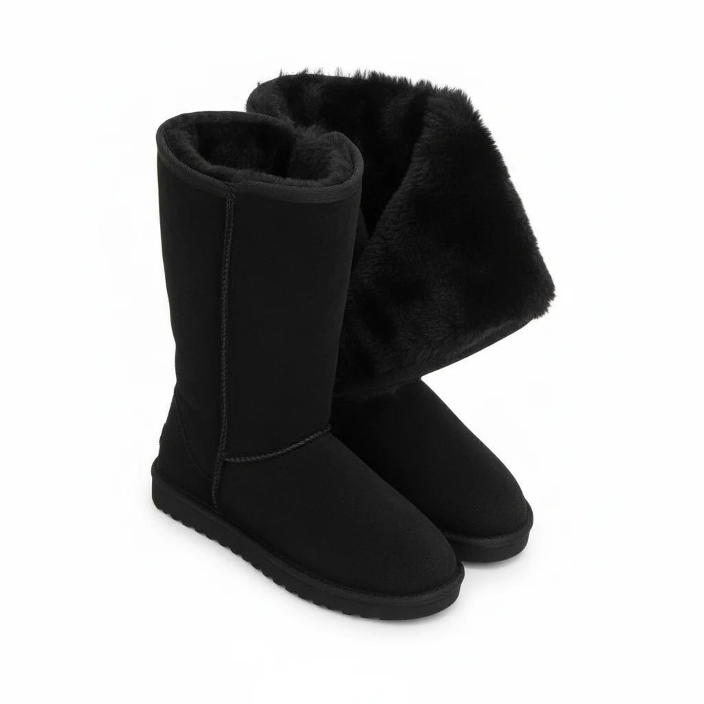 Josie | Women's Sheepskin Boots Waterproof Suede Side Zip Autumn Winter